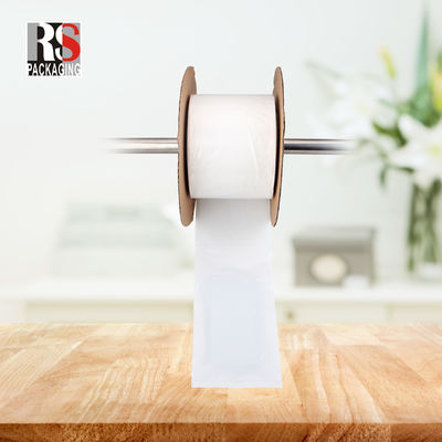 Çizim baskı LDPE Poly Perforated Bags On A Roll Fan Katlanmış Ön Açık Otomatik Çanta