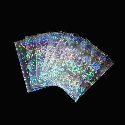Özel Açık Holografik Kart Koruyucu Kollar 66x91mm Spor Kartı Plastik Kollar
