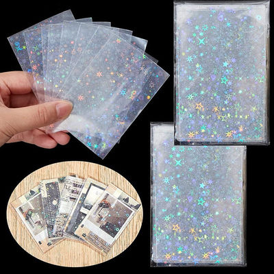 Özel Açık Holografik Kart Koruyucu Kollar 66x91mm Spor Kartı Plastik Kollar