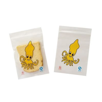 Kişiselleştirilmiş LDPE Dondurulmuş Gıda Paketleme Çantası Düz Fermuar Dondurucu Çantası Gravure Baskı