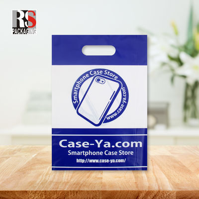 Boutique Plastik Poly Bag Ağır Görevli Die Cut Patch Handle Alışveriş Çantası