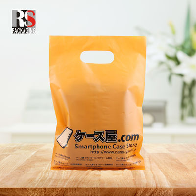 Boutique Plastik Poly Bag Ağır Görevli Die Cut Patch Handle Alışveriş Çantası