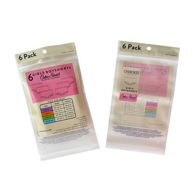 PET / VMPET / CPP fermuarlı baskılı Poly Bag Bikini / İpek Çorap / Çorap Paketleri için