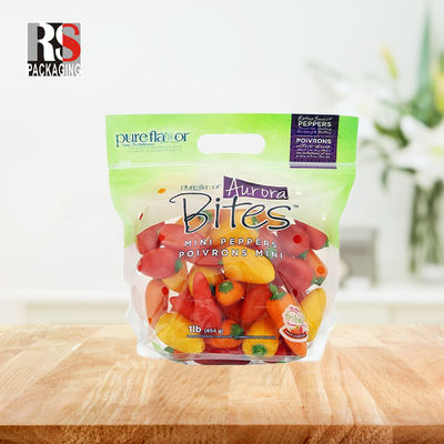 CPP OPP Mikro Perforasyonlu Polietilen Taze Sebzeler İçin Zip Lock Plastik Torba