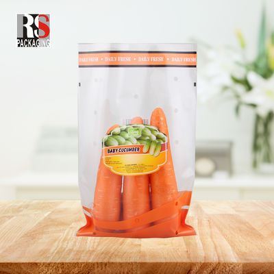 CPP OPP Mikro Perforasyonlu Polietilen Taze Sebzeler İçin Zip Lock Plastik Torba