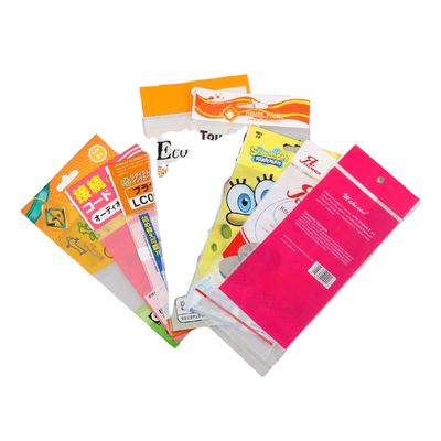 Kendi kendine yapıştırıcı mühür Bopp Poly Bag Mücevher küpeleri için Paketleme Özel basılı