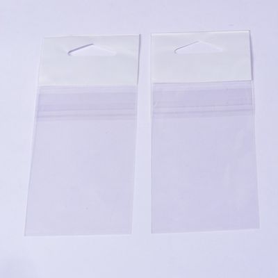 Yeniden kapatılabilir Opp başlık çantası Tek kullanımlık paket için kendi kendine yapışkan Opp çantası ambalajı