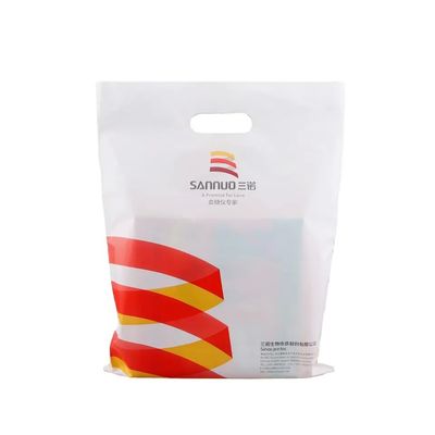 Ölçüm kesimi sapı LDPE alışveriş çantası Ekolojik dostu geri dönüştürülebilir marketler plastik çantalar