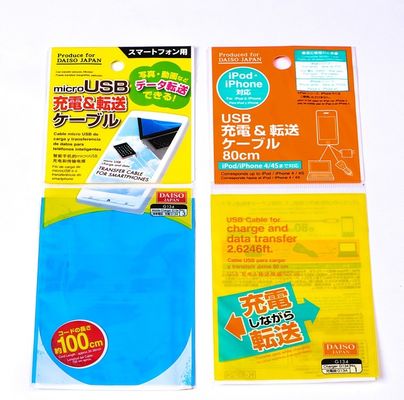 Özel geri dönüştürülebilir BOPP Poly Bag Paketleme Yapışkan Mühür başlığı olan plastik poşetler
