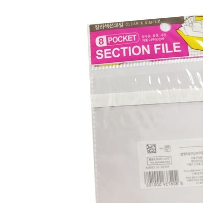 Bopp Poly Bag Bopp Poly Bag Self Adhesive Seal Header Bag Euro Slot ve Teyp ile