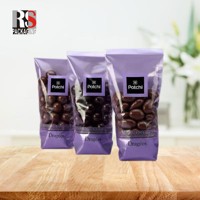 Özel Çikolatalı Mylar Paket Çantaları Katlanabilir Yeniden Kapanabilir Kalk Zip Kilitli Cüzdan