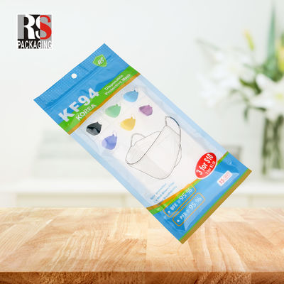 RS31-1 3 katmanlı katmanlı poli çanta plastik fermuar kilitli ambalaj çantası yüz maskesi