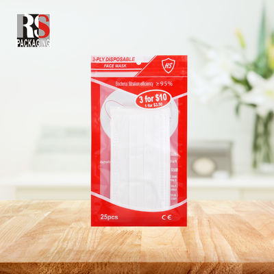 RS31-1 3 katmanlı katmanlı poli çanta plastik fermuar kilitli ambalaj çantası yüz maskesi