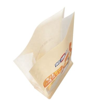 Özel sipariş Sekiz taraflı mühürlü Düz Altı Yüklü Paket Çantaları Kahvaltı Tahılları İçin