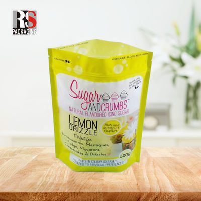 Plastik Özel Baskılı ZipLock Pastan Tozu Çantaları Çikolata Tozu Matcha Çay Tozu