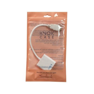 Parlak açık plastik ziplock poşet çantası cep telefonu kağıdı ve USB kabloları için ambalaj