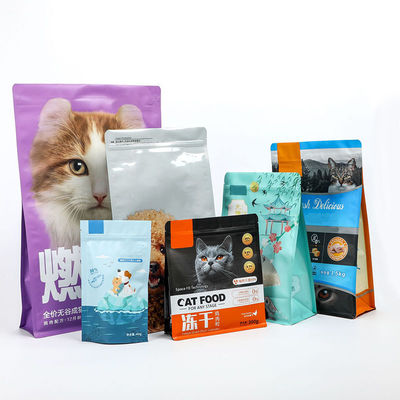 Mylar Stand Up Zipper Bag Kokusuz Evcil hayvan yiyecek depolama yeniden kilitlenebilir Stand Up Pockets