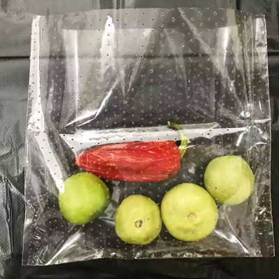 Meyve ve sebze için mikro delikli HDPE açık poli plastik torba