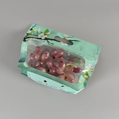 Custom Clear Food Grade Plastic Fresh Produce Packaging Bag Farm Fruit Vegetables CPP Resealable Ziplock Bag