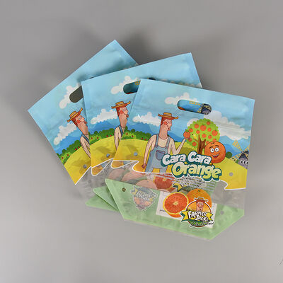 Custom Clear Food Grade Plastic Fresh Produce Packaging Bag Farm Fruit Vegetables CPP Resealable Ziplock Bag