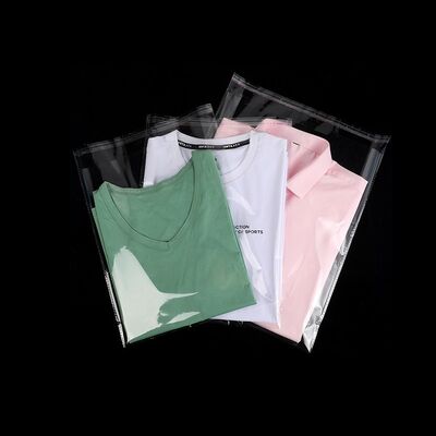 Özel tişört ambalajı kendi kendine yapıştırıcı olan şeffaf açık Opp plastik poşetler
