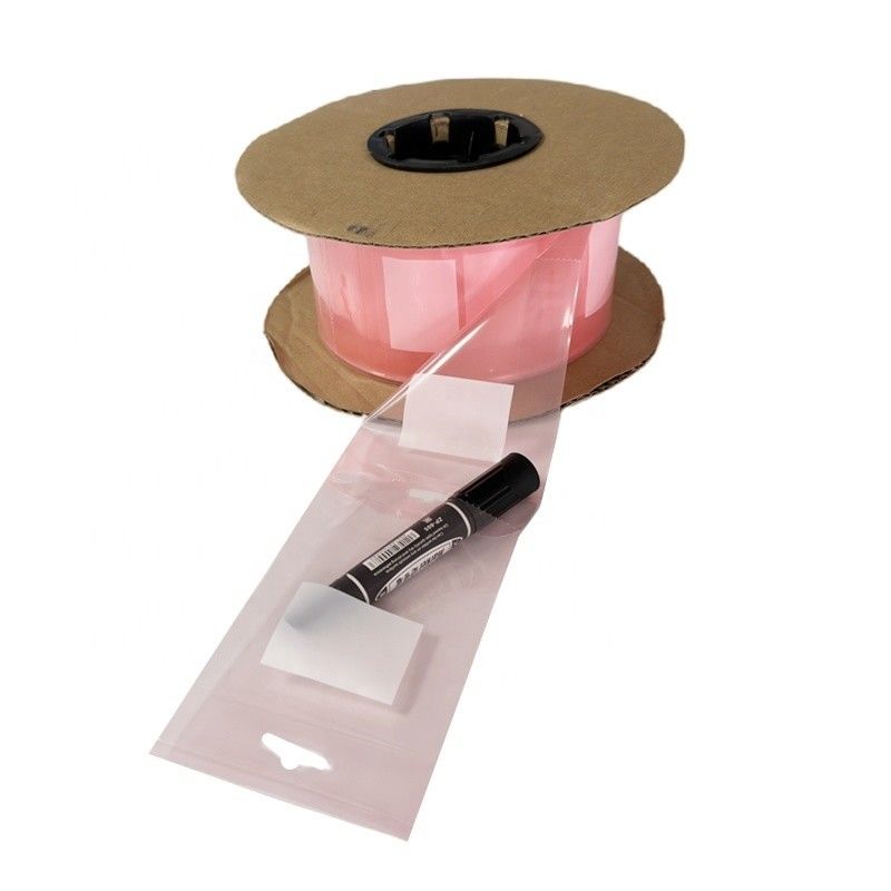 Pembe LDPE Plastik PE Anti-Statik Ön Açık Çantalar Otomatik Paketleme İçin Gravure Baskı