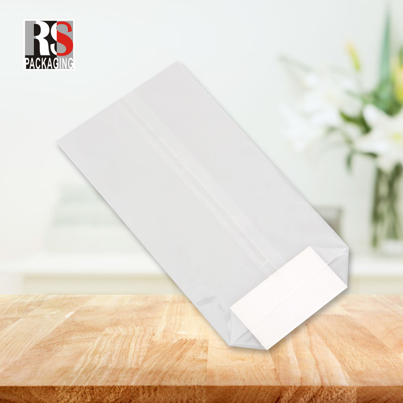 12x8x25cm Plastik kare tabanlı patlamış mısır yemek torbası Açık veya özel renkler
