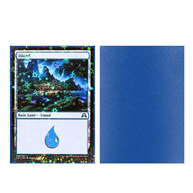 Galaxy Effect Hologram Mtg Standart Boyut Non Rub Off Mat Geri Holografik Kart Kolları