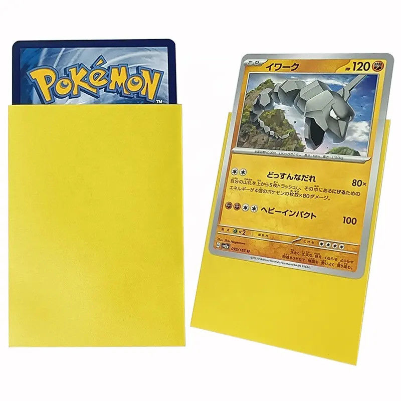 Sarı Mat Standart Boyut 66x91mm Mat Kart Koruyucu MTG Oyun Ticaret Kartı Sahibi