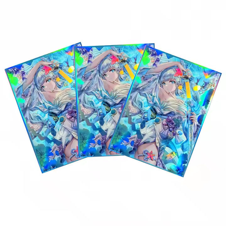 MTG / TCG / PTCG Sanat Anime Yazdırma Kart Kolları için Özel 60ct Holografik Standart Boyutlu Kartlar