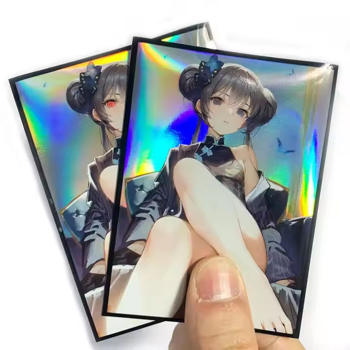 Holografik 61x91mm Güverte Koruyucuları MTG TCG Yugioh Yazdırılmış Sanat için Özel Mtg Kart Kolları