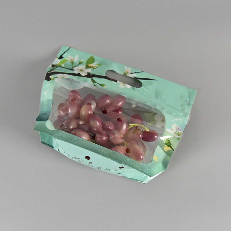 Custom Clear Food Grade Plastic Fresh Produce Packaging Bag Farm Fruit Vegetables CPP Resealable Ziplock Bag