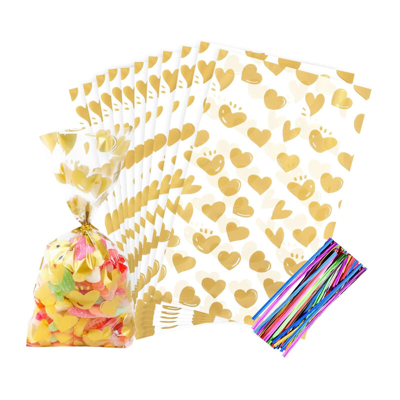 Noel Cellophane Çantaları 10/20 Twist Kravatlı Paket Tatil Favori Bakım Hediye Goodie Cello Çantaları Parti Şekerli Kurabiye